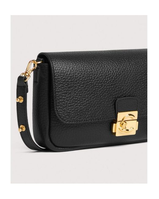 Coccinelle Black C-Me Lock Mini Shoulder Bag