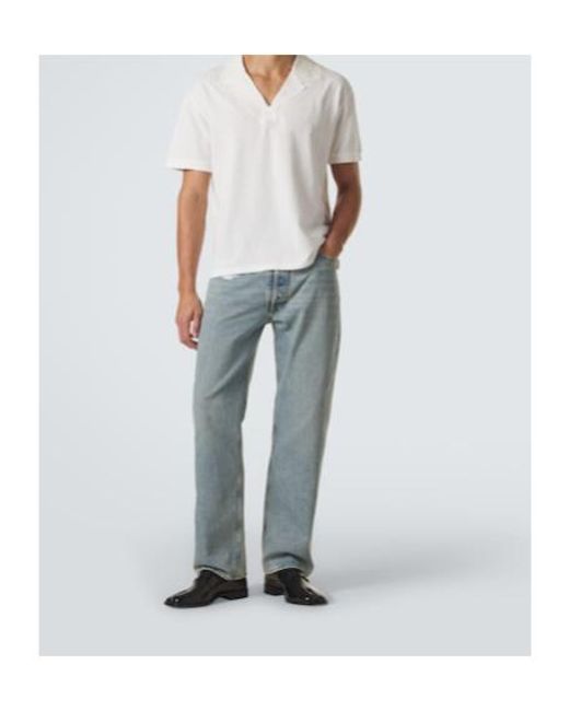Maison Margiela White Cotton Piqué Polo Shirt for men