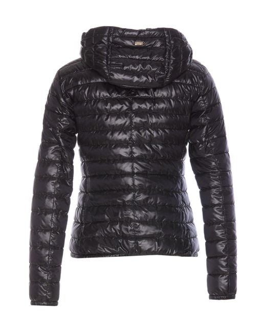 Herno Black Zip-Up Hooded Down Jacket