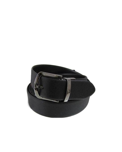 Emporio Armani Black Logo Pin Buckle Belt for men