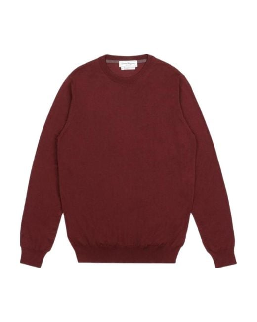 Ferragamo Red Round-Neck Sweater for men