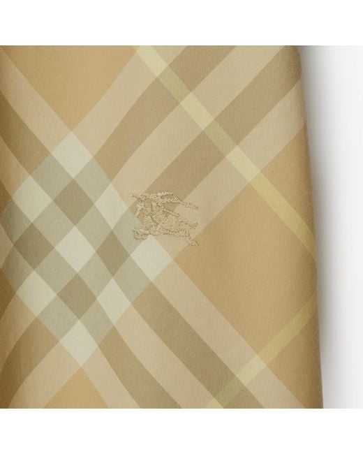 Burberry White Vintage-Check Short-Sleeved Shirt Dress