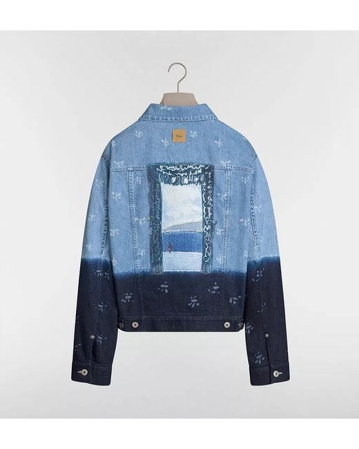 Dior Blue Iviera Trucker Jacket for men