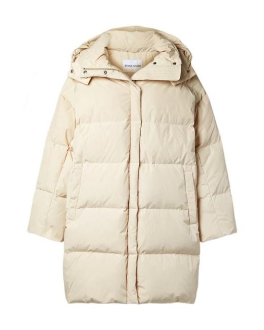 Stand Studio Natural Long-Sleeved Hooded Down Jacket