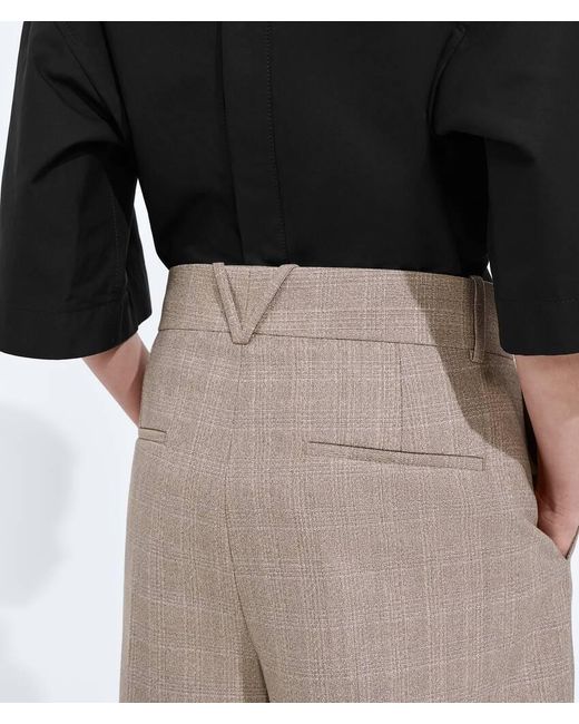 Bottega Veneta Multicolor Prince Of Wales Wool Shorts