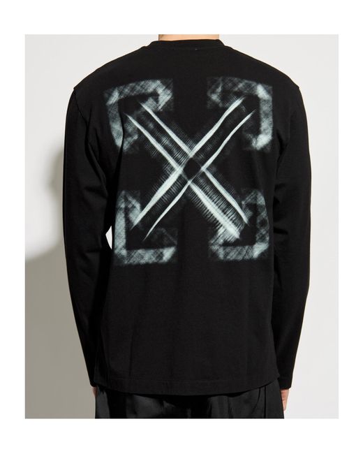 Off-White c/o Virgil Abloh Black Vibe Arrow Skate Crewneck T-Shirt for men