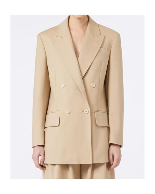 Max Mara Natural Olimpia Double-Breasted Blazer