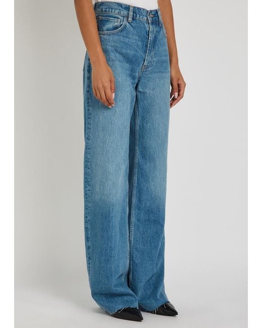 Anine Bing Blue High-Waist Relaxed-Fit Jeans