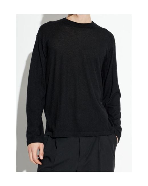 Lisa Yang Black Nathaniel Crewneck Sweater for men