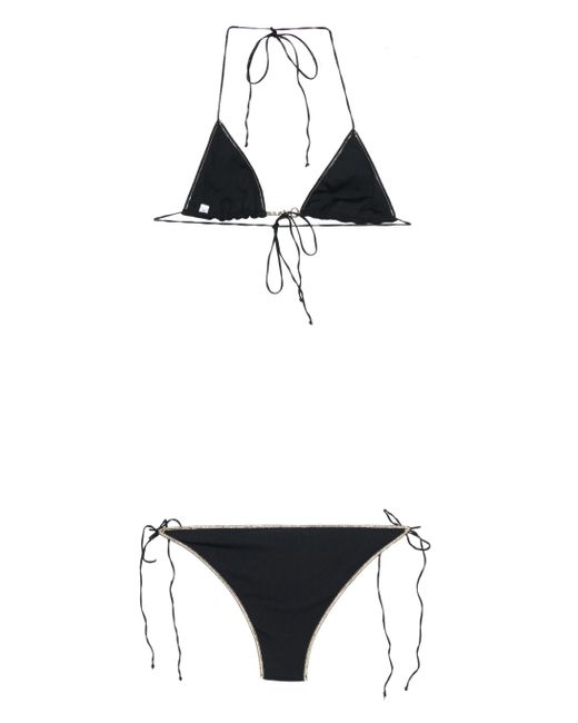 Oseree White Ribbed Bikini