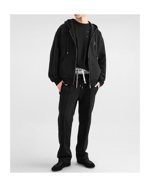 Dolce & Gabbana Black Jersey Jogging Trousers for men