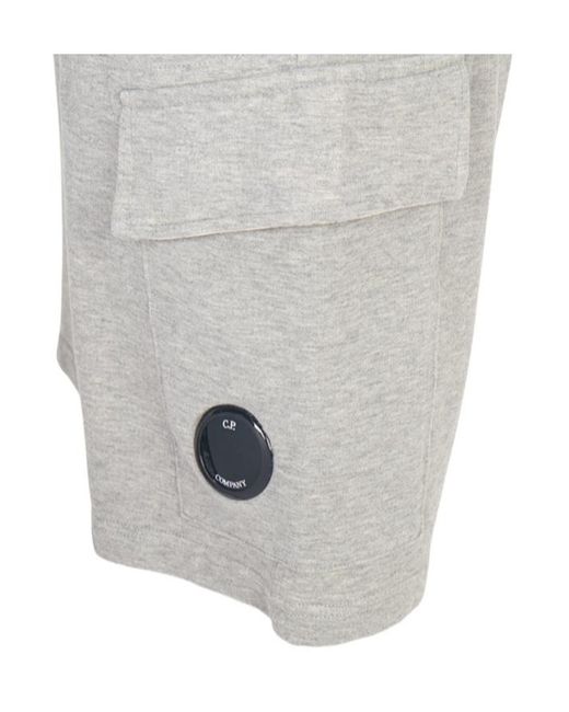 C P Company Gray Drawstring Shorts for men