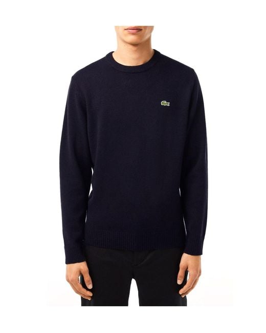 Lacoste Blue Logo Embroidered Crewneck Sweatshirt