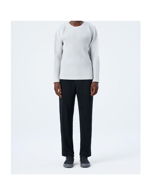 Issey Miyake Gray Long-Sleeved T-Shirt for men