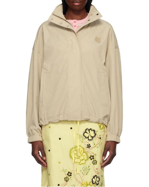 Maison Kitsuné Metallic Fox-Motif Bomber Jacket