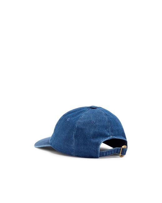 Chloé Blue Banana-Appliquéd Denim Cap