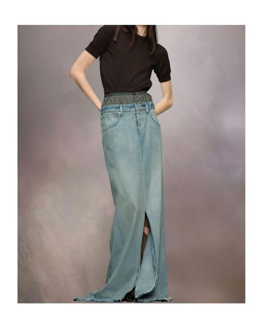 Maison Margiela Blue Anonymity Of The Lining Denim Skirt