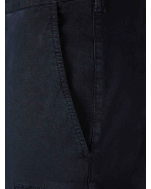 Stone Island Blue Stretch Cargo Pants for men