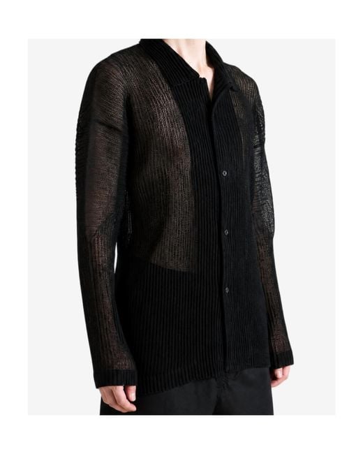 Homme Plissé Issey Miyake Black Pleated Shirt for men