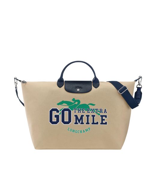Longchamp Blue Le Pliage Cotton Holdall