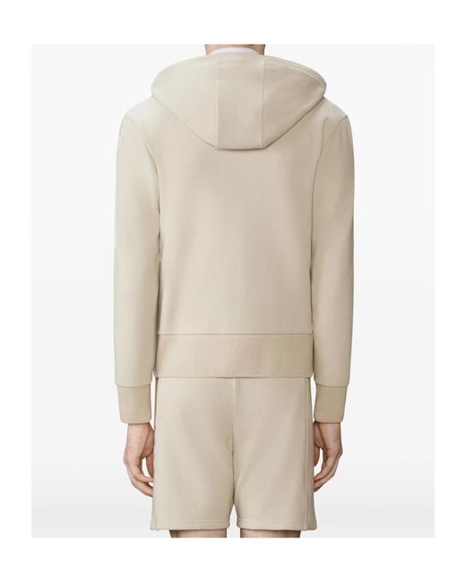 Thom Browne White Logo Patch Zip-Up Hoodie for men