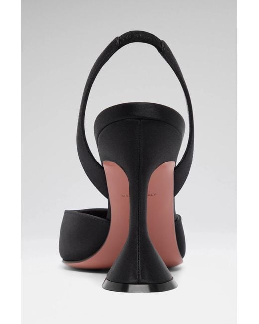AMINA MUADDI Black Pointed-Toe High Heels