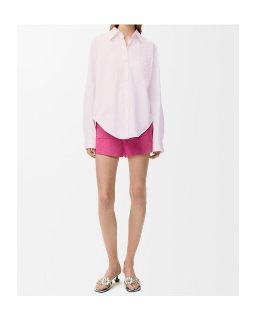 Loewe Pink X Paula's Ibiza Anagram-Embroidered Swing Shirt