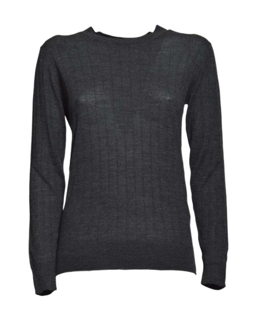 Tagliatore Black Crewneck Knitted Jumper