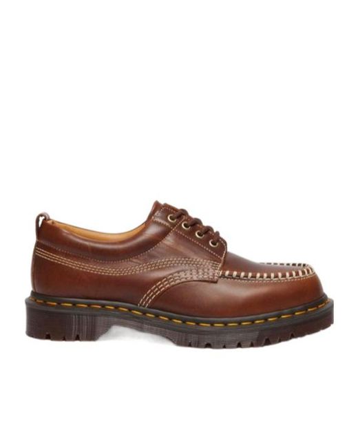 Dr. Martens Brown Lowell Leather Moc Toe Shoes for men