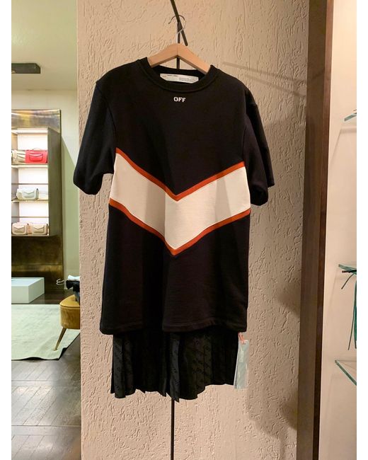 Off-White c/o Virgil Abloh Black Contrasting Panels T-Shirt Dress