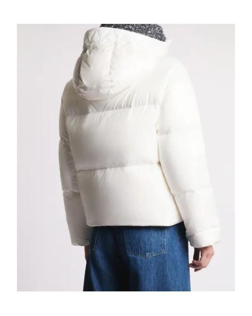 Fay White Hooded Down Jacket