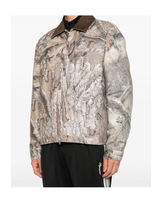 Represent Gray "Real Tree Camo" Trucker Jacket Clothing for men