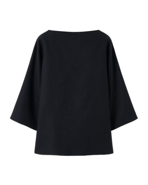 Loro Piana Black Mara Royal Lightness Blouse