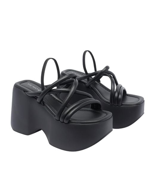 Vic Matié Blue Strappy Platform Sandals