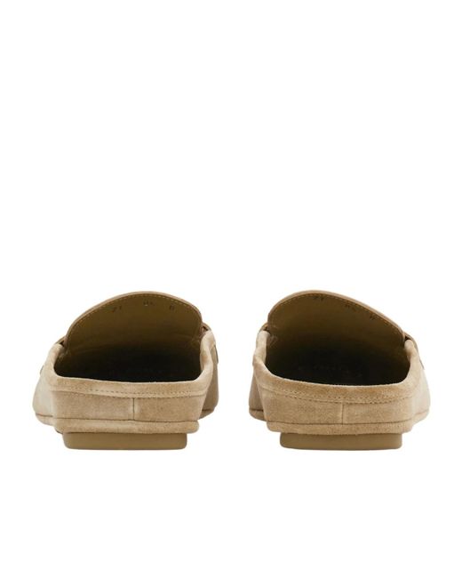 Ferragamo Brown Loafer Mule With Gancini Ornament for men