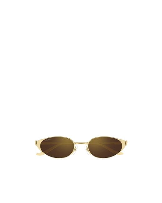 Cartier White Oval-Frame Sunglasses for men