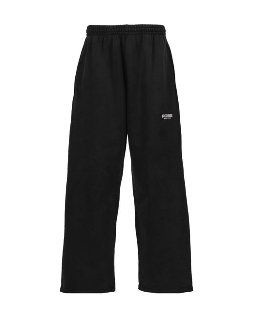 Martine Rose Black Wide-Leg Sweatpants for men