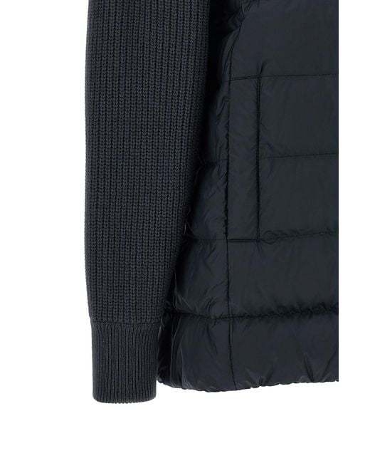 Brunello Cucinelli Blue Shiny Zipped Pull Down Jacket