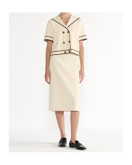 Dior Natural Mid-Length Flared Skirt