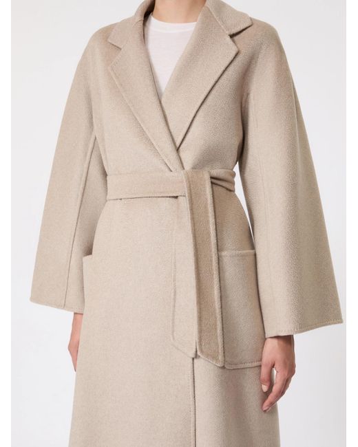 Max Mara Natural Ludmilla Belted Long Coat