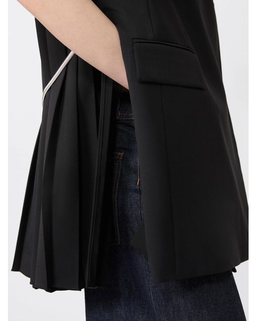 Sportmax Black Spxalber Sleeveless Blazer
