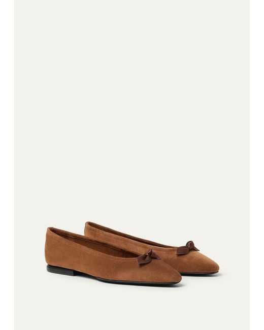 Loro Piana Brown Primula Ballet Flats