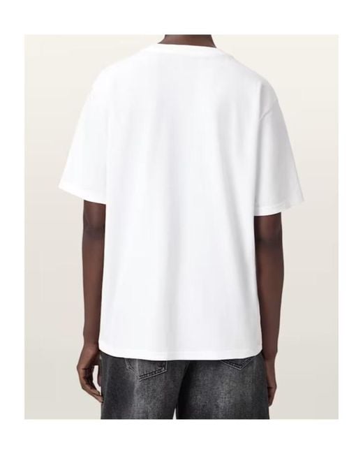 AllSaints White Zinc Boyfriend T-Shirt