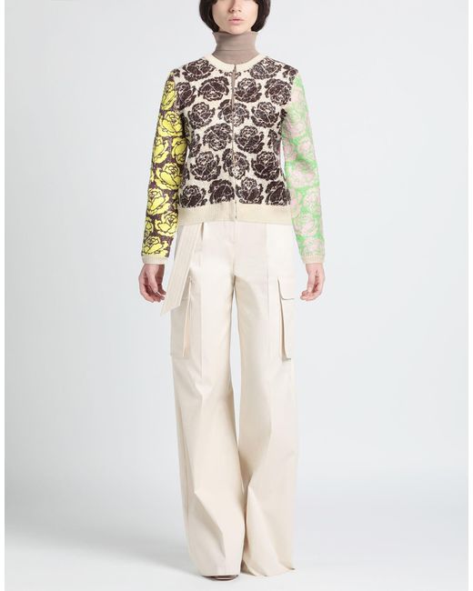 Tory Burch White Floral-Print Cardigan