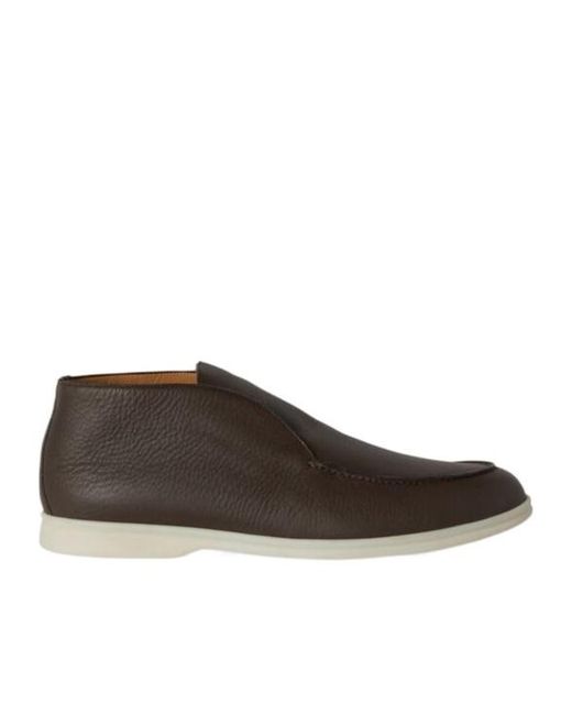 Loro Piana Brown Open Walk Ankle Boots for men