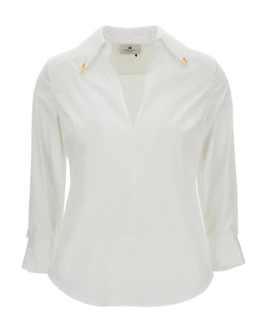 Elisabetta Franchi White Stretch Shirt