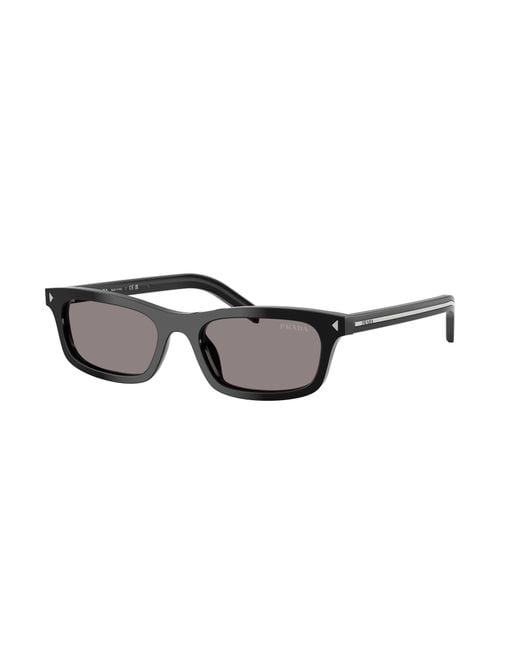 Prada White Eyewear Rectangle Frame Sunglasses