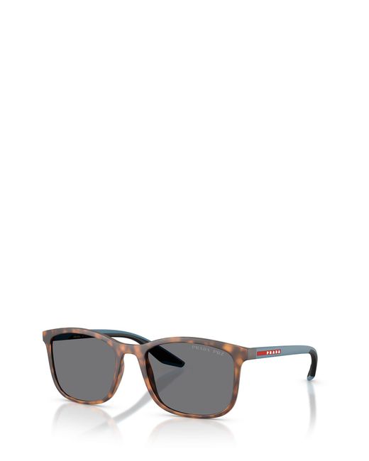 Prada Linea Rossa Gray Prada Eyewear Square Frame Sunglasses for men