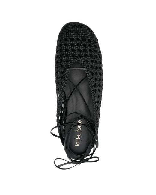 Forte_forte White Interwoven Sandals