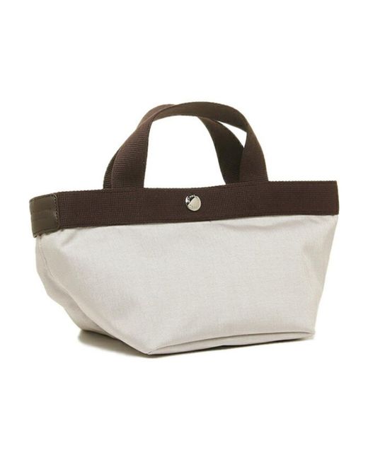 Herve Chapelier Brown Logo Handbag